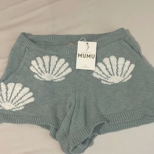 Show Me Your Mumu BOARDWALK TOSSED SEASHELL KNIT SHORTS